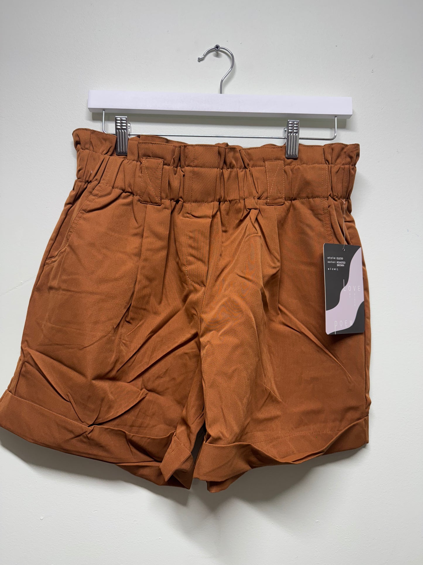 Woven Ruffle Belted Shorts