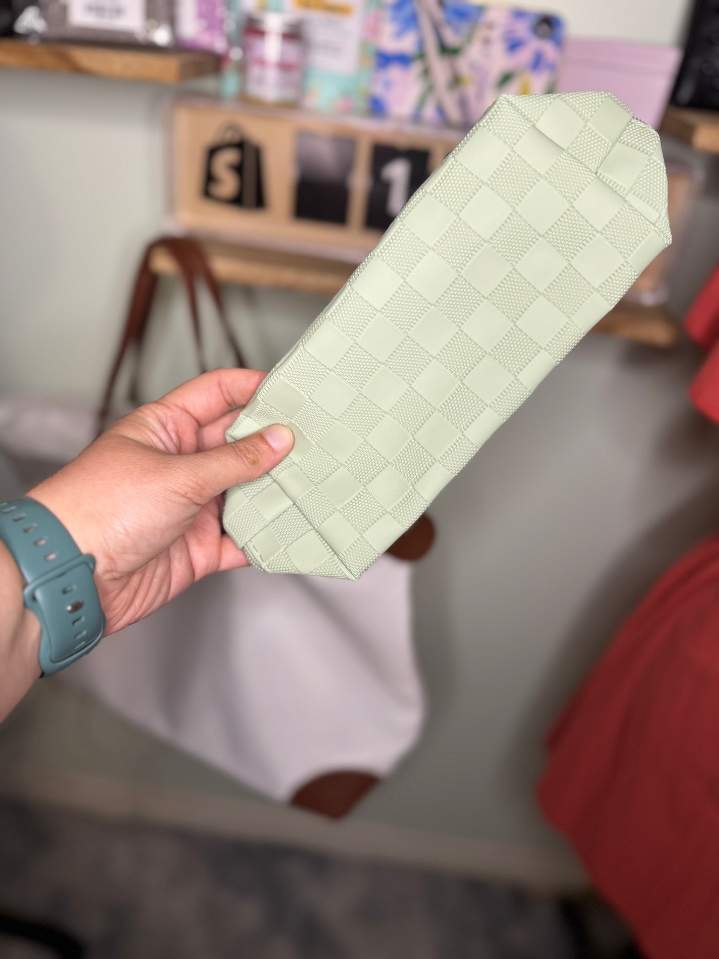 Checked Cosmetic Bags