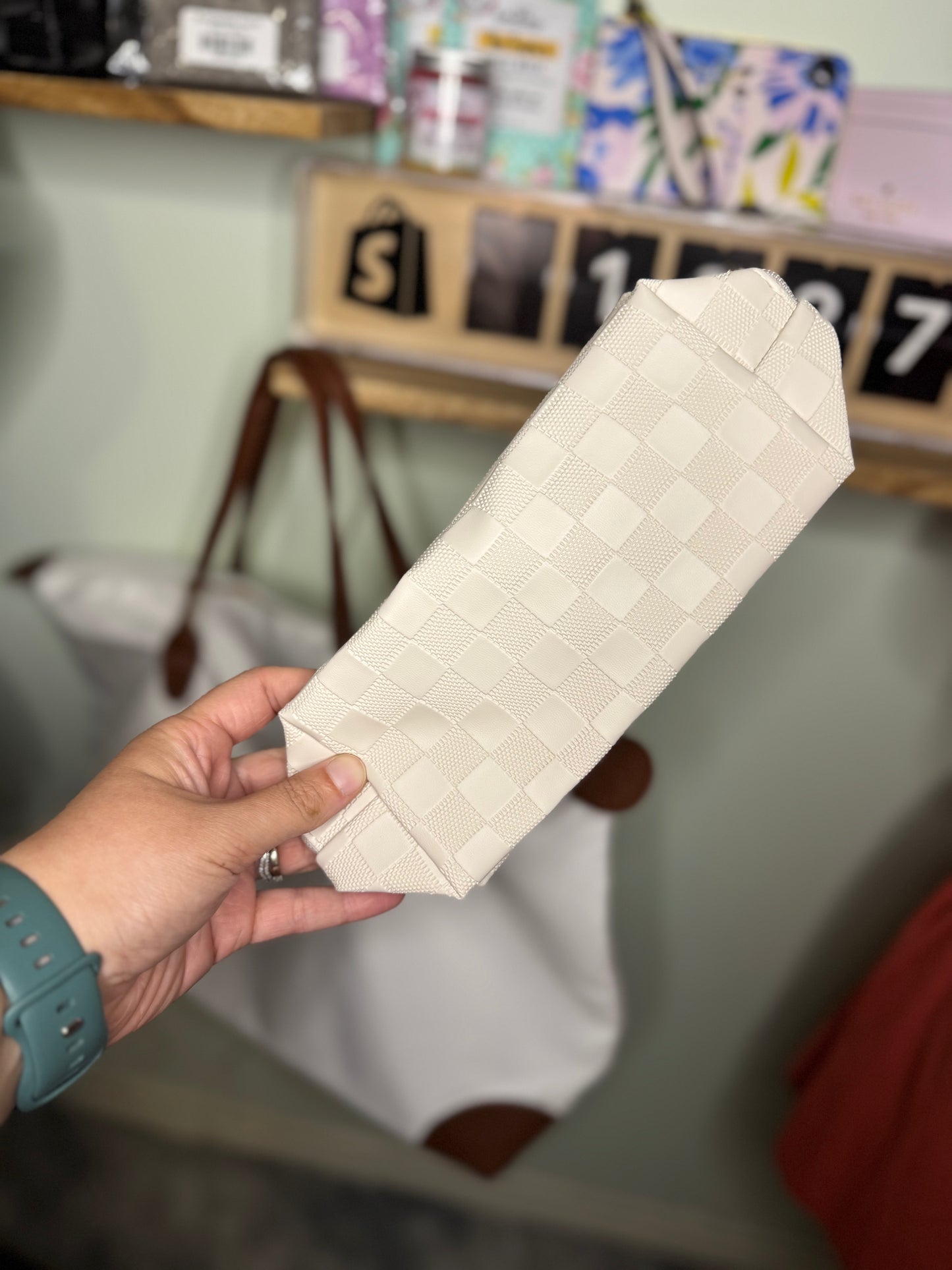 Checked Cosmetic Bags