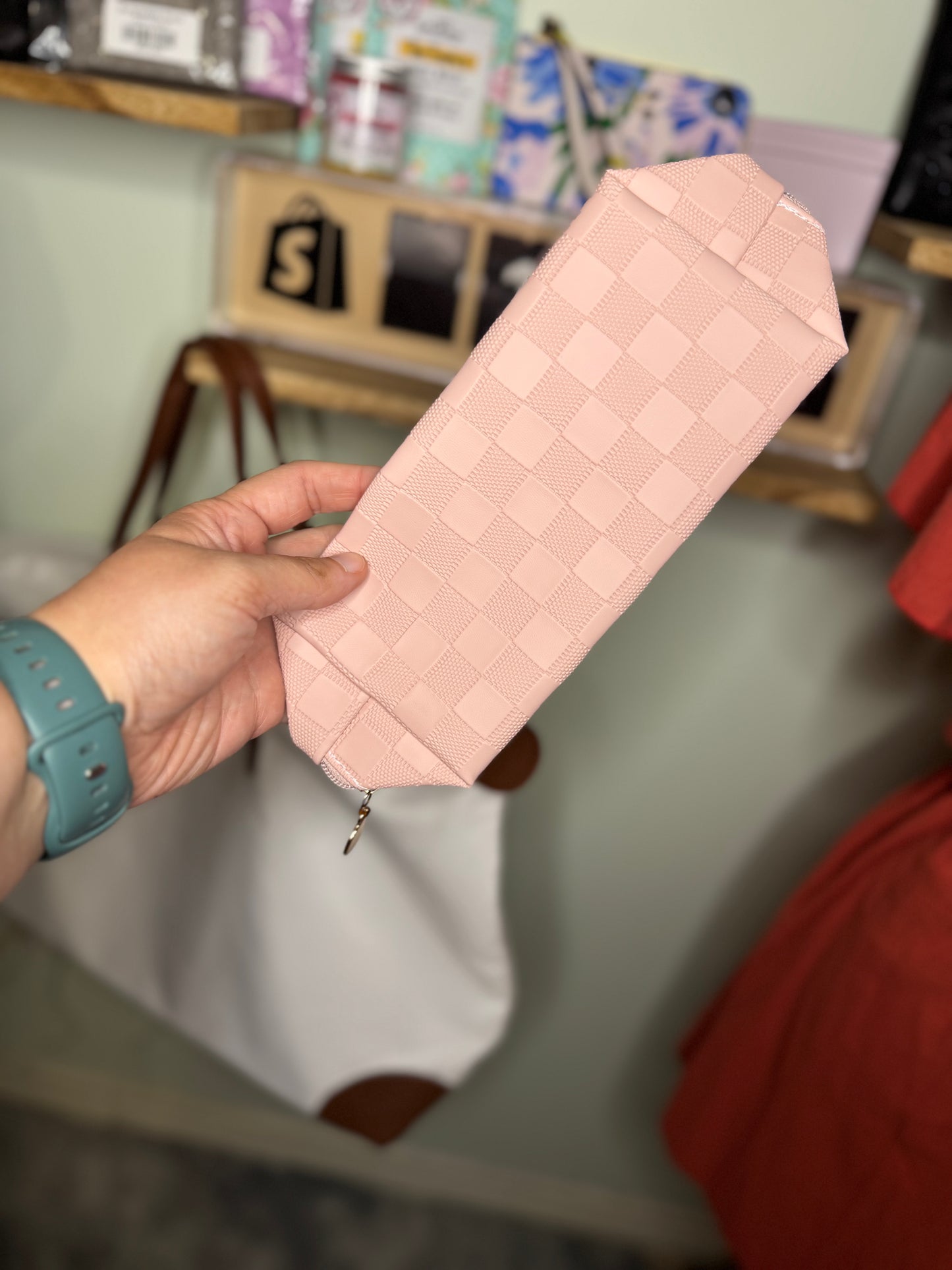 Checked Cosmetic Bags