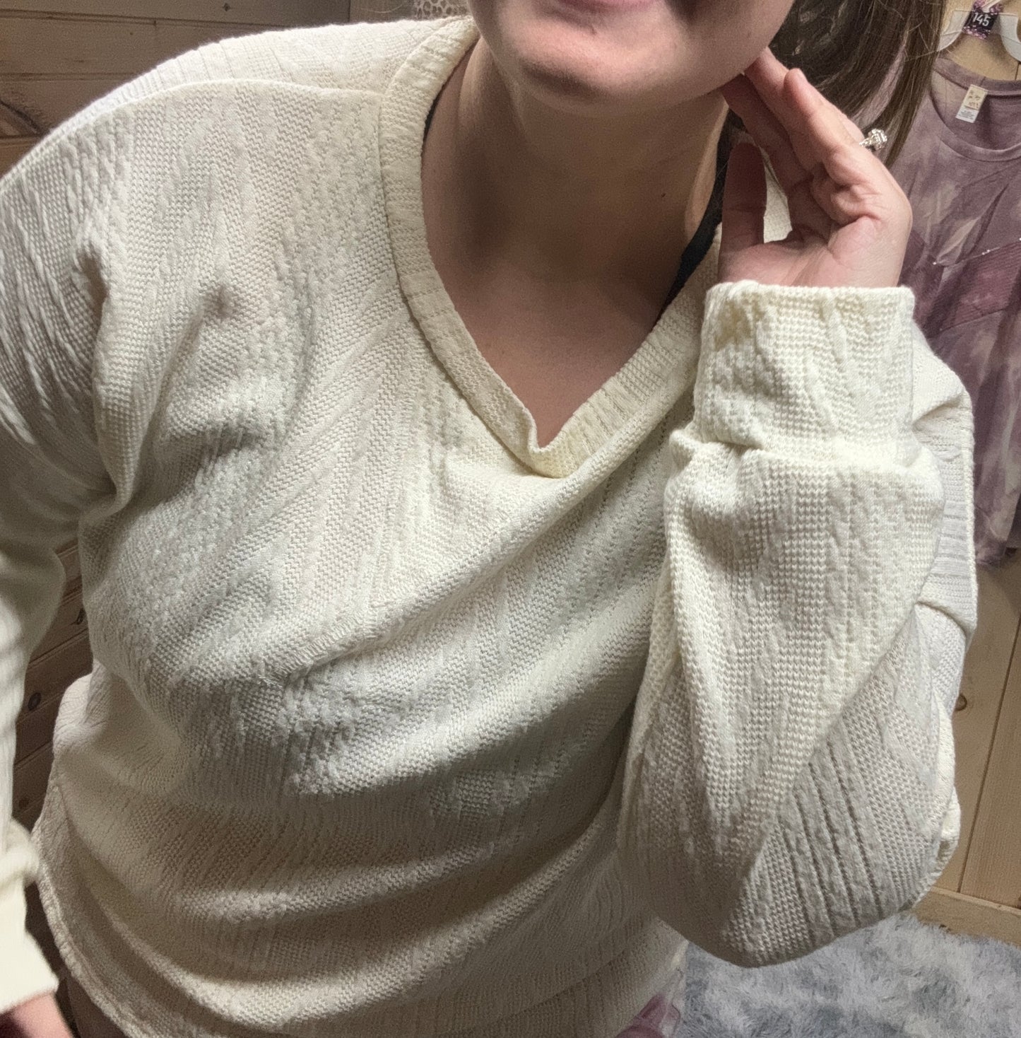 Cable Knit Drop Shoulder