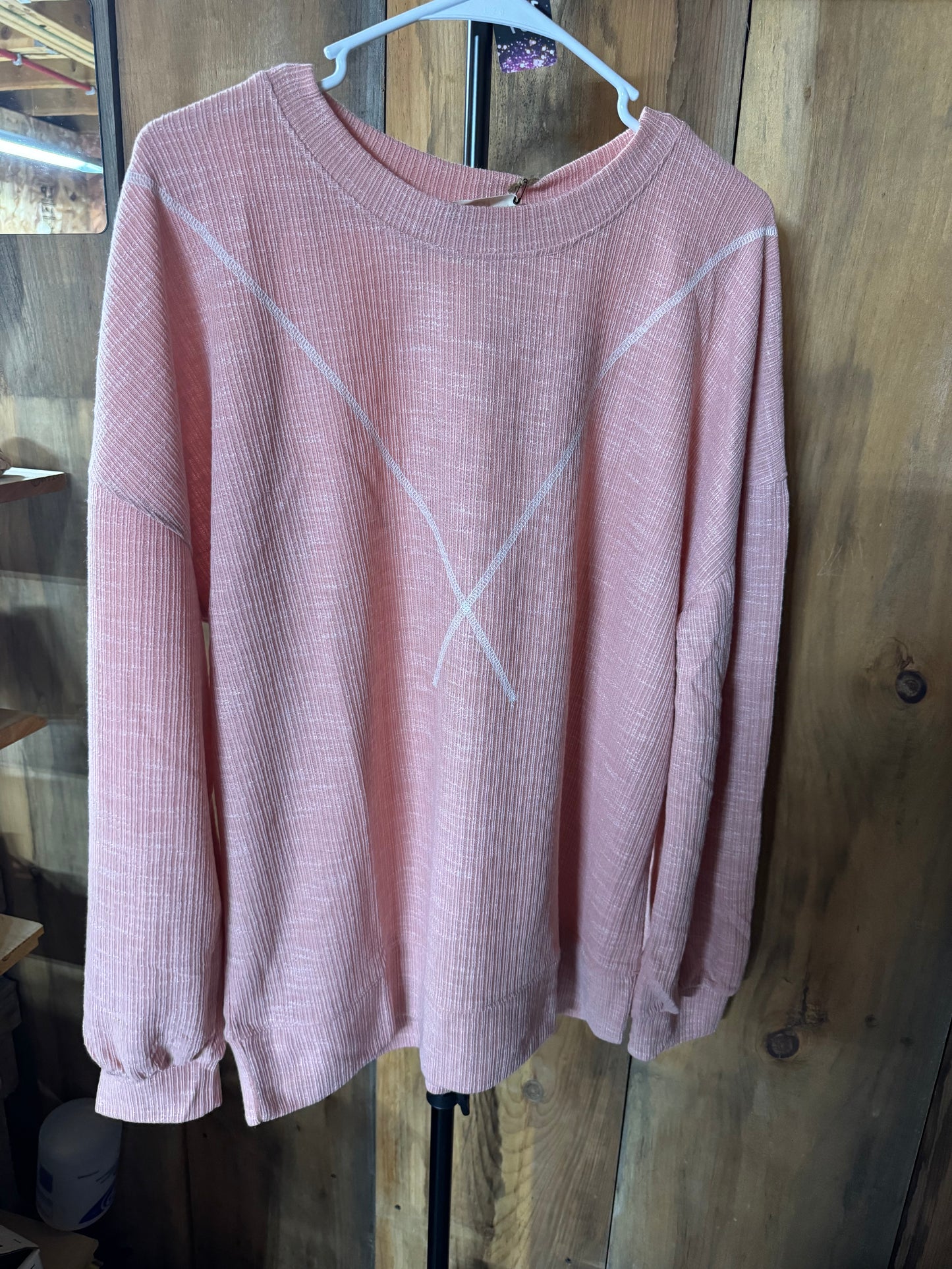 Long Sleeve Ribbed Knit Sweater