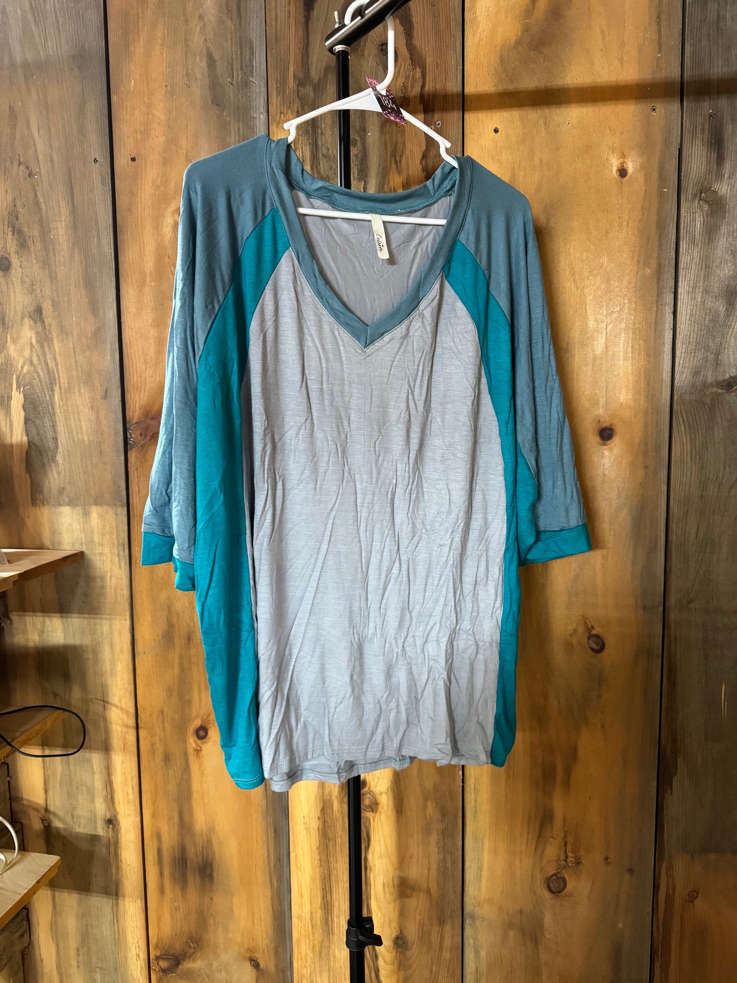 Color Block Baseball Top