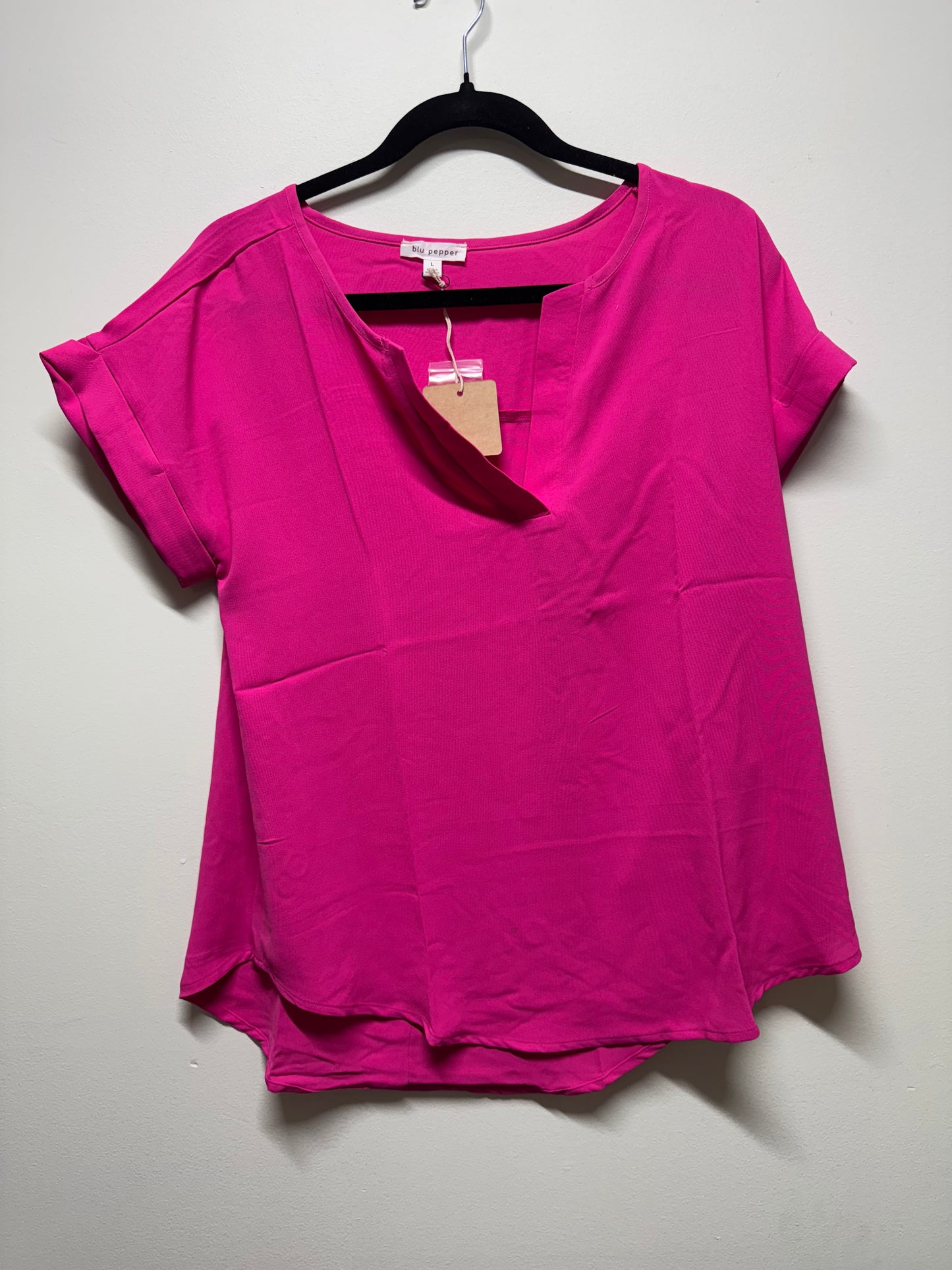 The Hot Pink Split Neck