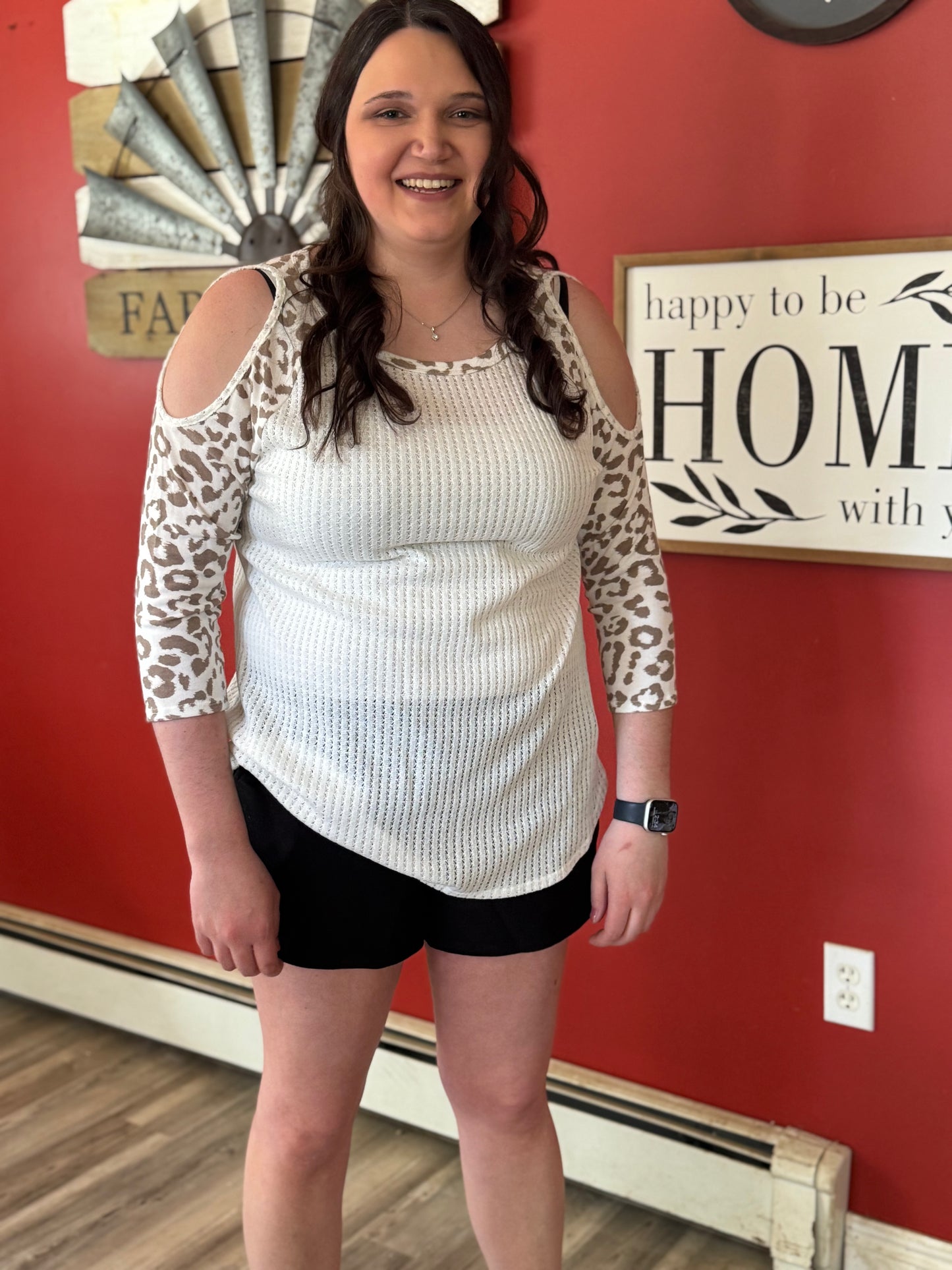 The Leopard Cold Shoulder