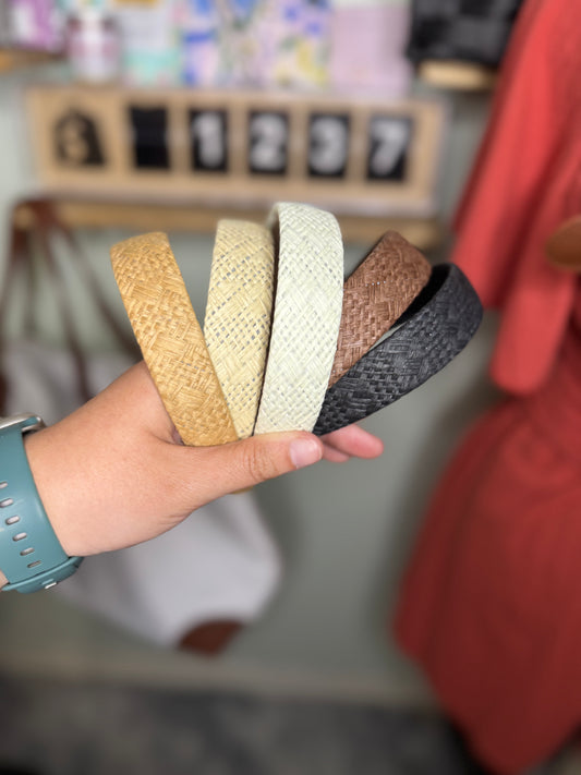 Woven Straw Summer Headband
